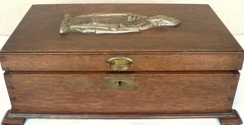 Antico bauletto legno con - bauletto,