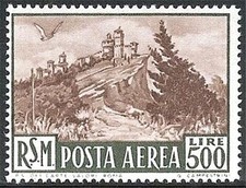 ** San Marino 1951: VEDUTA Aerea Lire 500 [A97; MNH XF] € 300
