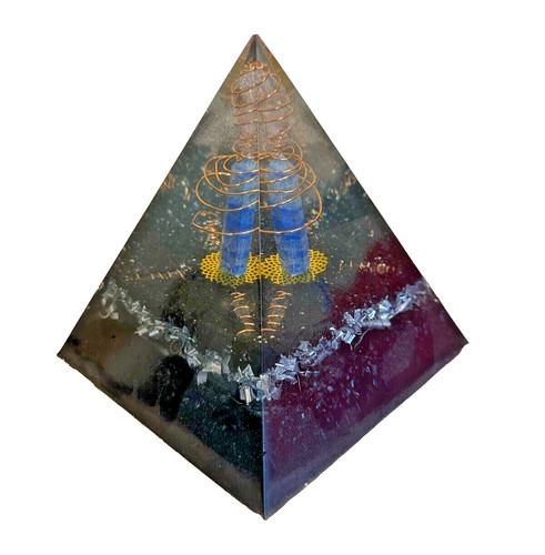 Piramide lati orgonite con - 4,