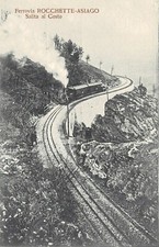 A1994) FERROVIA ROCCHETTE ASIAGO SALITA AL COSTO TRENO VAPORE ANIMATA