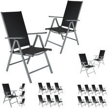 Sedia da giardino alta set in alluminio pieghevole anche da campeggio 