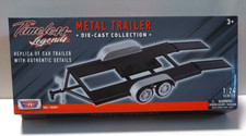 MOTOR MAX  1:24 DIE CAST  METAL TRAILER RIMORCHIO IN METALLO PER AUTO  ART 76001
