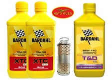 Kit Tagliando Moto Guzzi V65 NTX 650 Bardahl XTC C60 10W50 filtro OLIO CAMBIO 