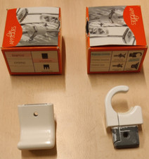 Set IRSAP di "GANCIO VERTICALE + appendino APPENDIUNO" BIANCO per radiatore TESI