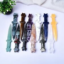 ? Athame Rituale Magico in Pietra Naturale • Coltello Esoterico Wicca • Sp.Grat