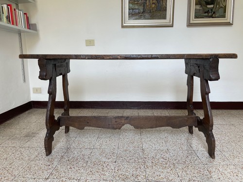 Tavolo fratino antico - , noce