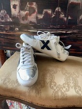 Munich Sneakers In Pelle Bianca e Argento Taglia 42