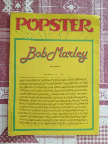 Poster bob marley supplemento - bob,