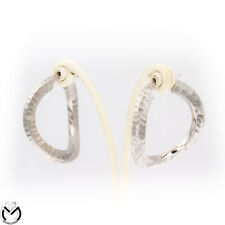 Orecchini oro bianco 18 kt 750 cerchio ondulato -601/ST-