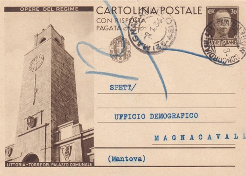 Storia postale littoria - storia, ,littoria