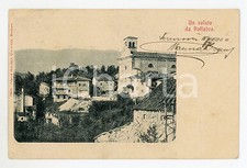 1906 POFFABRO (PN) Veduta del borgo - Cartolina FP VG