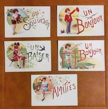 Lotto 5 Cartoline Francesi
