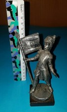 SOLDATINO NAPOLEONICO ? CON  PIEDISTALLO IN LEGNO VINTAGE