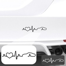 Battito Cardiaco Adesivo Veicolo Amore Nero Decorazione Vinile 20x5 CM N28113E