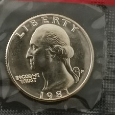 WASHINGTON QUARTER DOLLAR 1981
