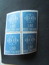 FRANCOBOLLI Italia Repubblica 1959 - Europa 60 Lire  QUARTINA 
