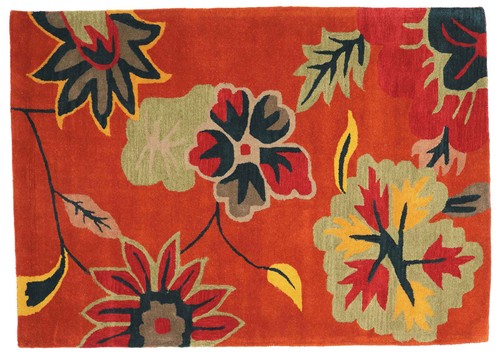 Tappeto fiore lavorato mano - lavorato, a