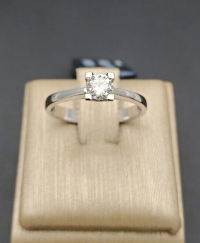 Anello solitario oro bianco - oro,