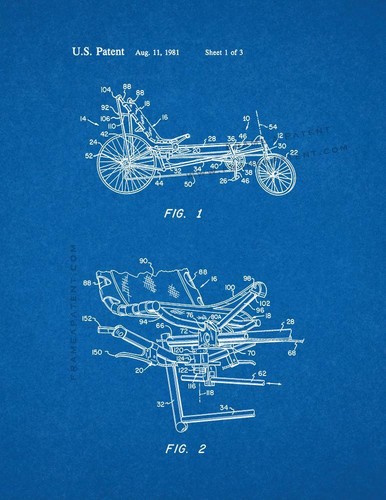 Stampa brevetto bicicletta
