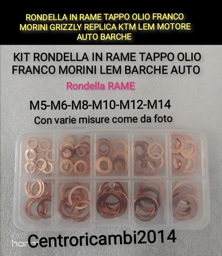 Rondella rame tappo olio - in,