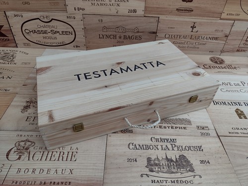 Cassetta porta vino - , legno