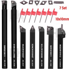 Set 7 utensili tornio tornio supporto barra alesatrice con inserti in carburo utensile da taglio