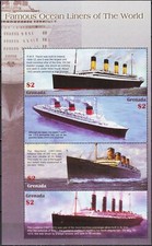 Grenada 2004 Navi Titanic Ocean Liners Barche Trasporto Telo Nautico MNH