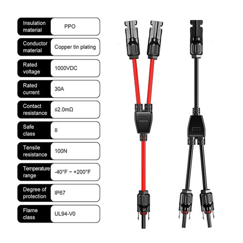Connettori solari 6mm - solari, y