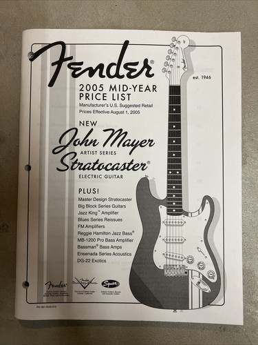 Fender 2005 metà anno listino - metà,