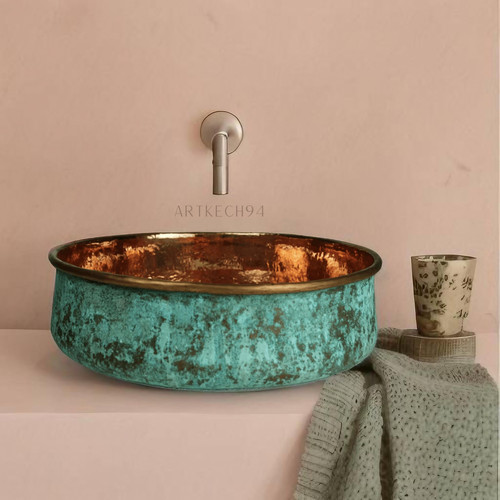 Lavabo marocchino rame patina