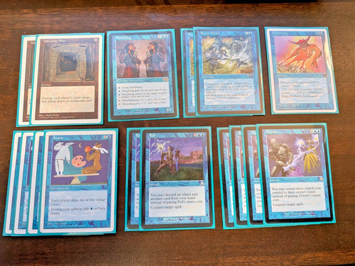 Mtg premodern mono blue stasis - mtg,