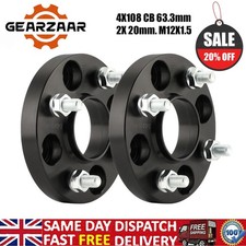 Kit distanziali ruota bullonati 2*20 mm 4x108 63,3 per Ford Fiesta ST150 Mk6 MK7