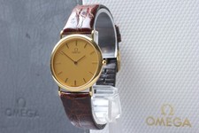 Vintage 1989 [Near Mint / Box] Omega De Ville 195.0075.2 32mm Quartz Gold Uomo