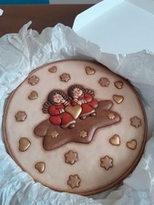 Piatto THUN Ceramica Angeli Cuore Decorativo Parete Rilievi Oro Romantico