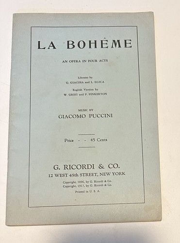 Antique 1917 ricordi play - 1917,