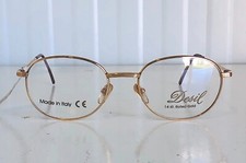 OCCHIALI DA VISTA VINTAGE ANNI 90 DESIL ITALY TOLEDO ORO 14KT LAMINATO 52-18-140 NOS RARI