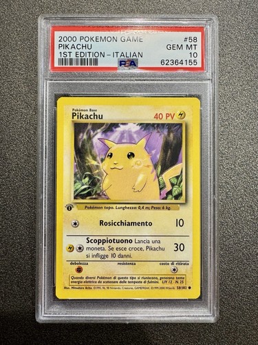 Pikachu pokémon set base - pikachu, #58