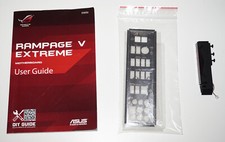 ? Asus Rampage V Extreme R5E Original I/O Shield Backplate, Manual and Heatsink