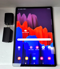 Samsung Galaxy Tab S7+ Plus 128GB, Wi-Fi, 12.4 in Mystic Black no S-Pen 9.5/10!