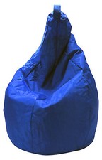FODERA VUOTA POLTRONA SACCO BEAN BAG POUF PUFF IN NYLON BLU - MADE IN ITALY