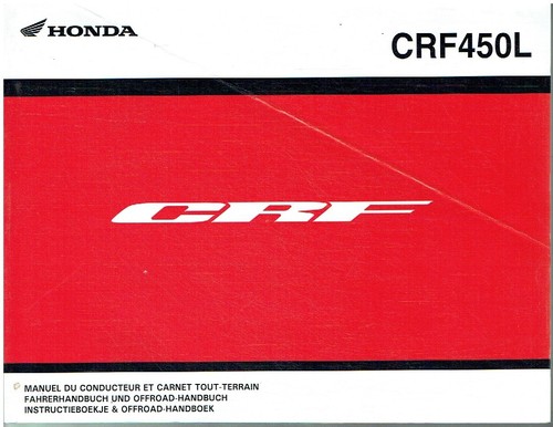 Honda crf450l manuale - honda,