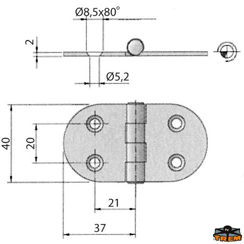 Cerniera acciaio inox curva - cerniera,