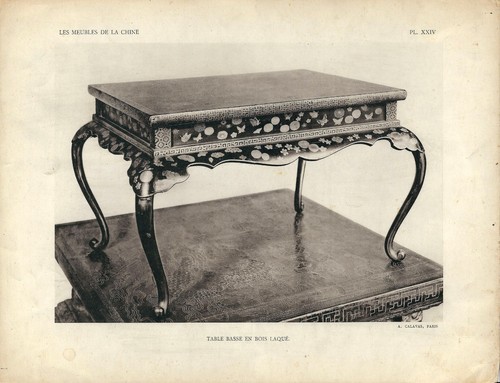 Stampa antica tavolino cinese - stampa,