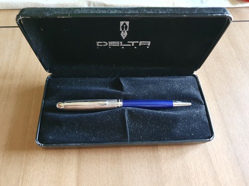 Penna sfera delta blu - blu, argento