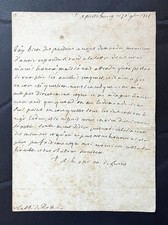 Cardinal de FLEURY – Lettre autographe signée + portrait – Evêchés - 1725