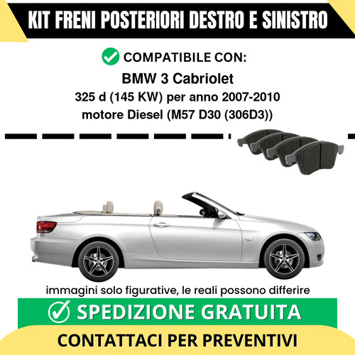 Pastiglie freno posteriori bmw - posteriori,