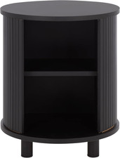 Comodino rotondo Etka nero a 2