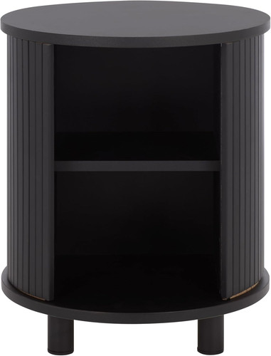 Comodino rotondo etka nero - rotondo, a