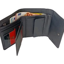 Portafoglio Donna Pierre Cardin VERA PELLE Capiente Compatto Scomparti Nero