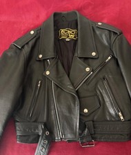 Chiodo nero Vintage in pelle